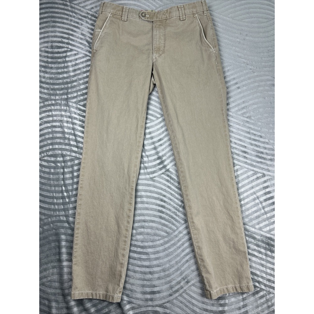 MEYER Modern Comfort Ultra Stretch Chicago Trousers Men 32x32 Beige Pants Chino